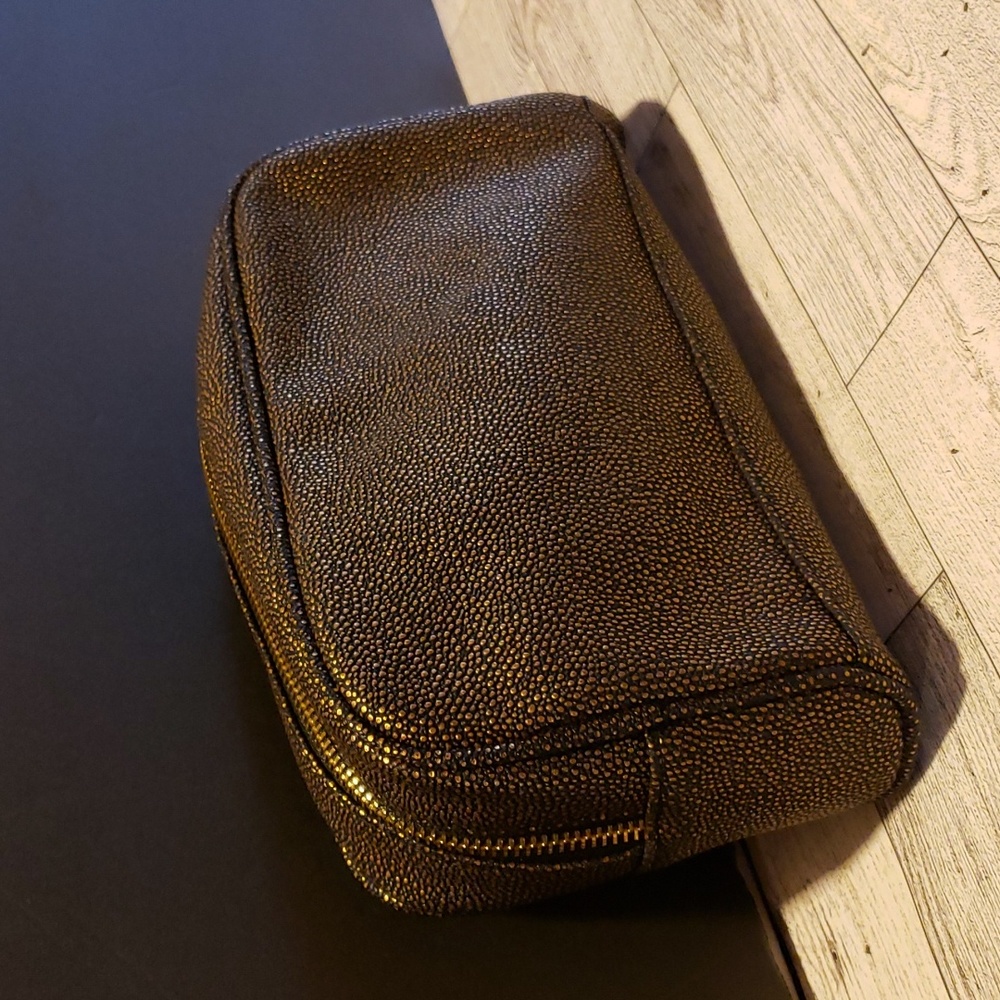 Bare Minerals Black and Gold Cosmetic Bag $5 Add-on